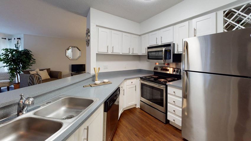 Stainless Steel Kitchen Appliances Stainless Steel Kitchen Appliances at University Ridge Apartments, North Carolina, 27707 - Photo Gallery