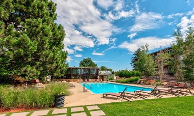 Swimming Pool and Sundeck at University Village Apartments, Colorado Springs, CO, 80918 - Photo Gallery 2