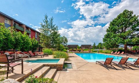Swimming Pool at University Village Apartments, Colorado, 80918