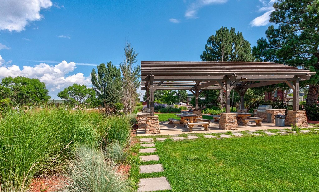 Pergola and Picnic Area at University Village Apartments, Colorado