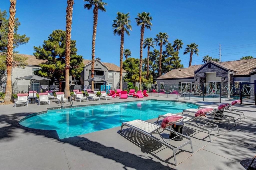 Swimming Pool and Sundeck at Villa Serena, Henderson, Nevada