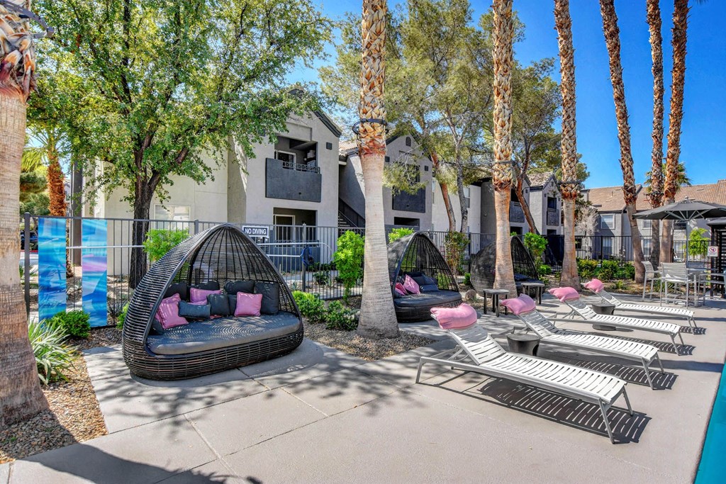 Poolside Sundeck at Villa Serena, Henderson, NV