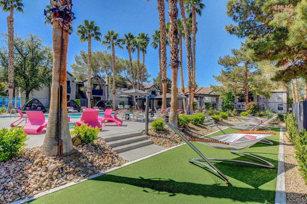 Outdoor Hammocks at Villa Serena, Henderson, Nevada
