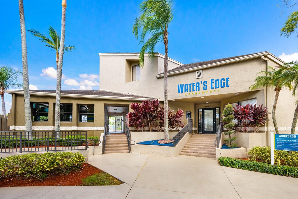 Apartment Exterior at Water's Edge, Sunrise