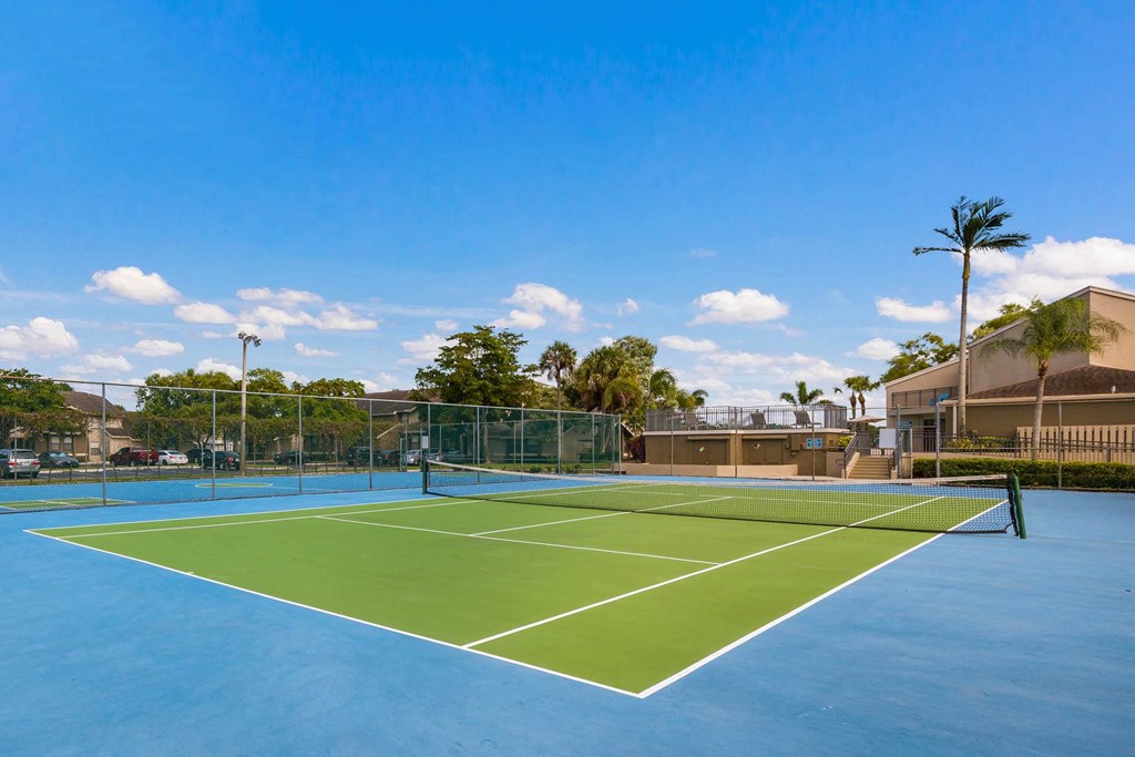 Tennis Court at Water's Edge, Sunrise