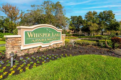 Entrance Signage at Whisper Lake Apartments, Winter Park, FL, 32792