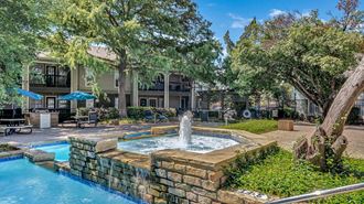 Outdoor Hot Tub and Spa at The Willows on Rosemeade, Dallas, TX