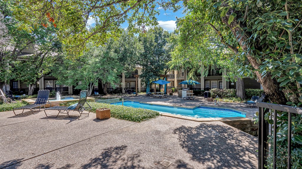 Poolside Sundeck at The Willows on Rosemeade, Dallas, Texas 75287