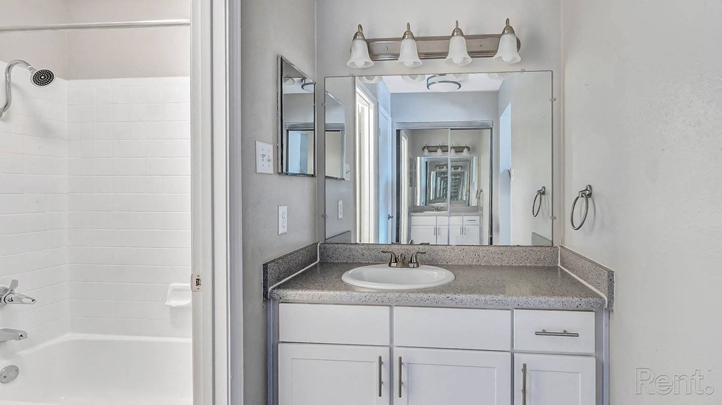 Bathroom with Vanity at The Willows on Rosemeade, Texas 75287