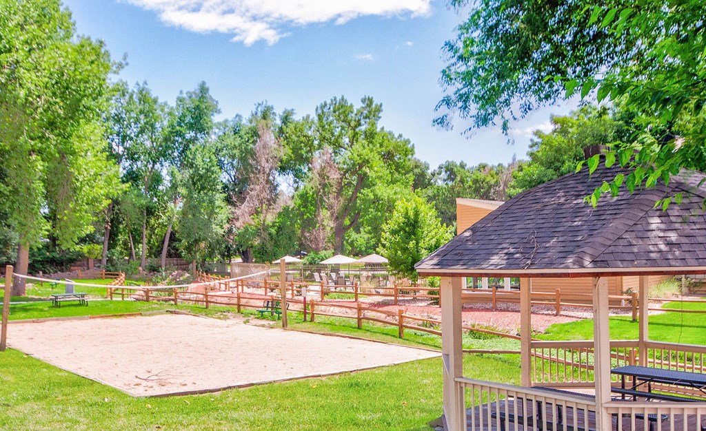 Sand Volleyball Court at Woodland Hills Apartments, Colorado, 80918