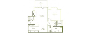 1 Bed 1 Bath Floor Plan at Wynfield Trace, Georgia, 30092
