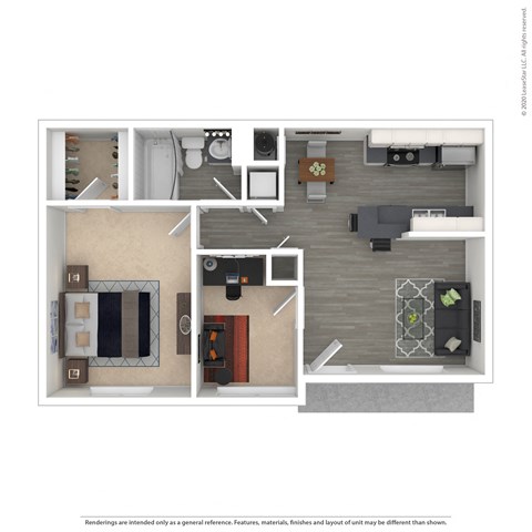 Remington Floor Plan at Windmill Apartments, Colorado Springs, 80916