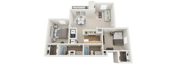 Rio Grande Floor Plan at Mountain Run Apartments, Albuquerque, 87111