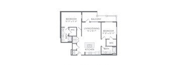 The Royal 2 Bed 2 Bath Floor Plan at AxisOne, Stuart, FL 34994