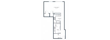 S3 Studio Floor Plan Layout at Riverwalk Apartments, Massachusetts 01843