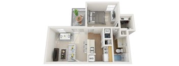 Sandia Floor Plan at Mountain Run Apartments, New Mexico, 87111
