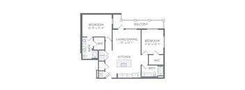 The Sapphire 2 Bed 2 Bath Floor Plan at AxisOne, Stuart, FL