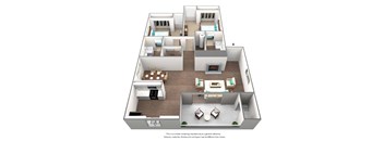 Spruce Floor Plan at Union Heights Apartments, Colorado, 80918