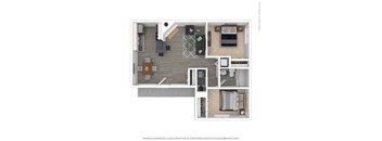 Stetson Floor Plan at Windmill Apartments, Colorado Springs, Colorado