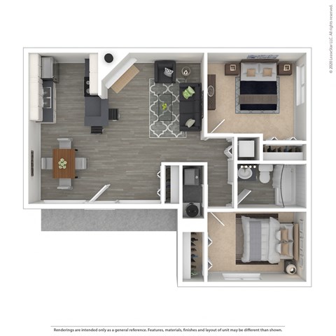Stetson Floor Plan at Windmill Apartments, Colorado Springs, Colorado