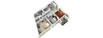 The Amour - 2 bedroom 1 bathroom  - 925 sq. ft. at Millennium at Creve Coeur, Creve Coeur, Missouri