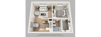 The Sanibel 1 Bed 1 Bath Floor Plan at Sarasota South, Bradenton, FL