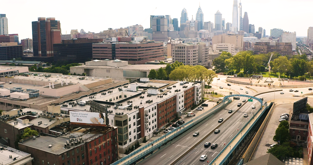 View of the Philadelphia skyline