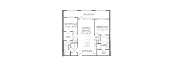 The Tide 2 Bed 2 Bath Floor Plan at AxisOne, Stuart, Florida 34994