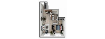 A1 Floor Plan at Heritage at the River, Manchester, 03102