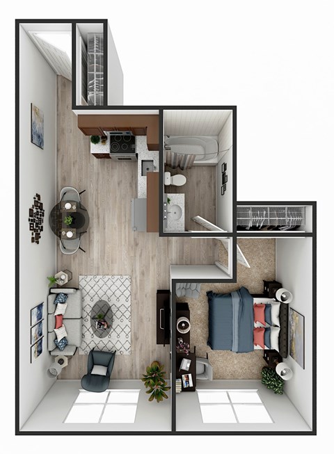 A1 Floor Plan at Heritage at the River, Manchester, 03102