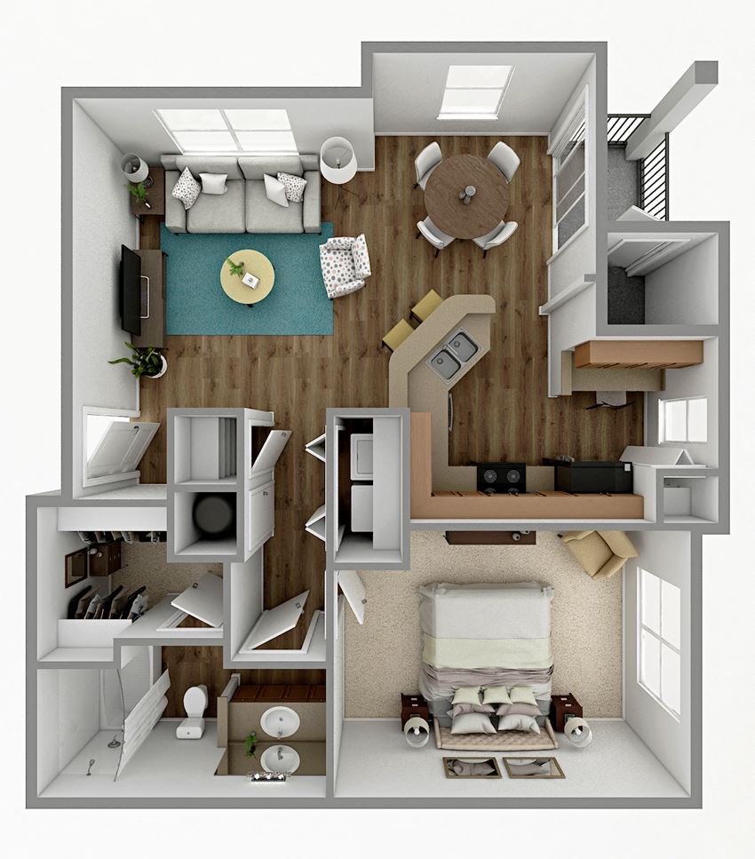 A3 - 1 Bedroom 1 Bath Floorplan Image A3 - 1 Bedroom 1 Bath Floorplan Image