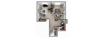 A2R Floor Plan at Heritage at the River, Manchester, NH