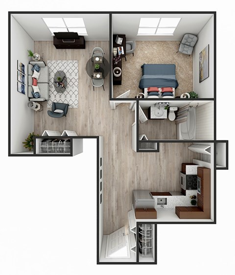 A2R Floor Plan at Heritage at the River, Manchester, NH