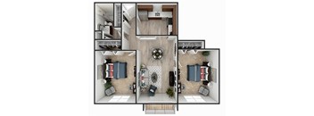 B1R Floor Plan at Heritage at the River, Manchester, NH