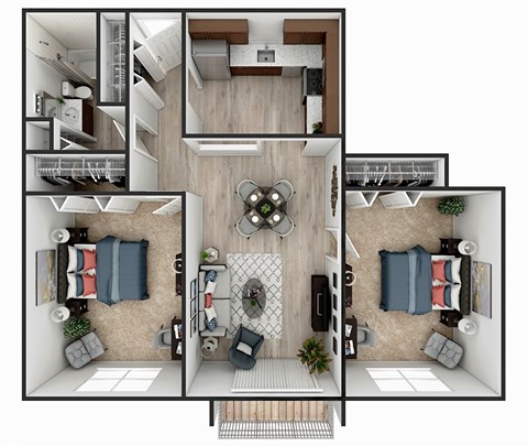 B1R Floor Plan at Heritage at the River, Manchester, NH