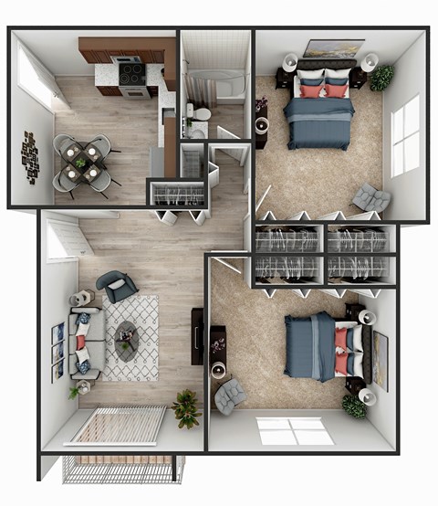 B2 Floor Plan at Heritage at the River, Manchester, 03102