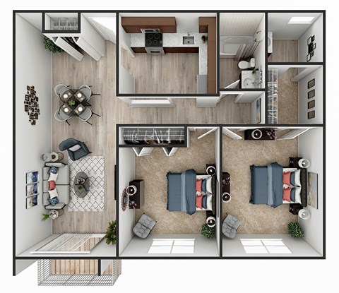 B3 Floor Plan at Heritage at the River, Manchester