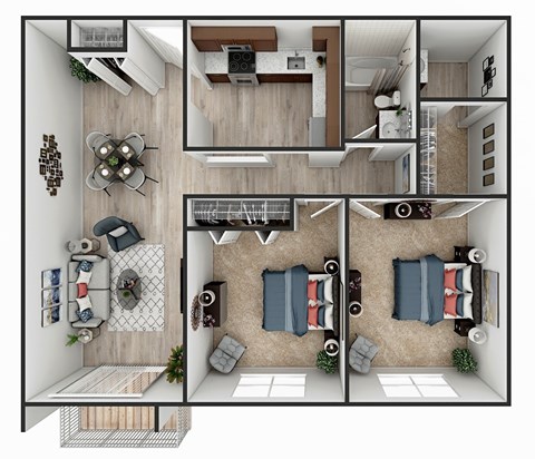 B4 Floor Plan at Heritage at the River, Manchester, NH