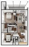 The Brookdale - 2 Bedroom 2 Bath - 826 sq. ft. The Brookdale - 2 Bedroom 2 Bath - 826 sq. ft.