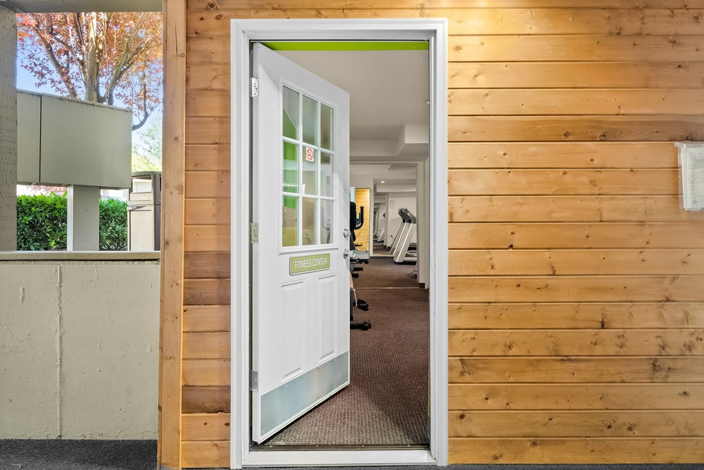 the door to the office is open to the living room