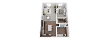 a1 floor plan  1 bedroom  1199 square feet  the