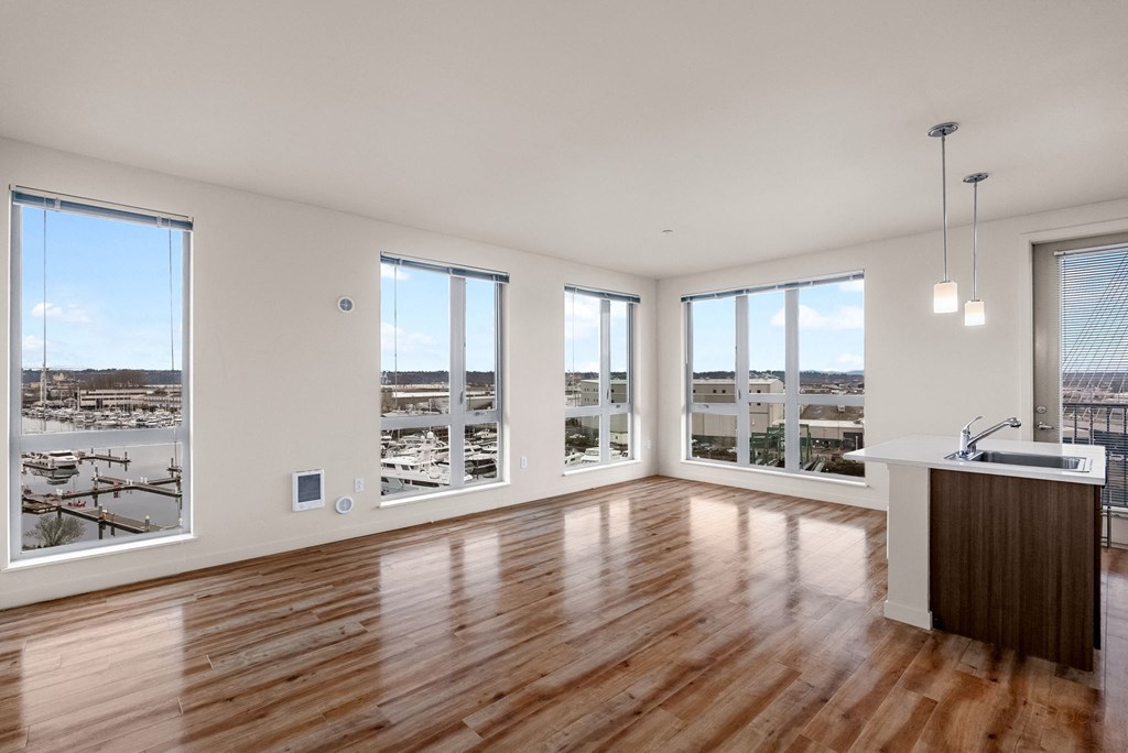 Unfurnished Living Area at The Henry, Tacoma, WA