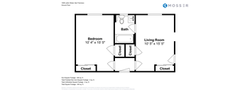 Floor Plan - 1008 Larkin Street Unit 305 - 1 Bedroom - San Francisco Apartments for Rent