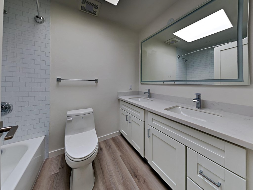a bathroom with a toilet and a sink and a mirror