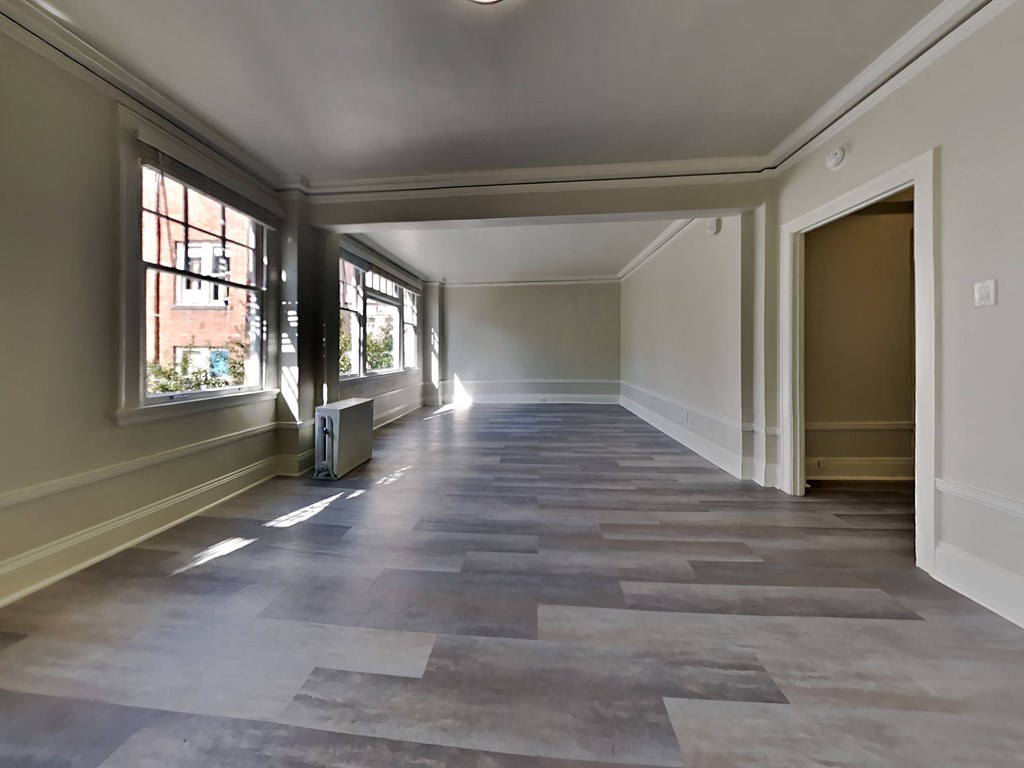 a living room and a large window