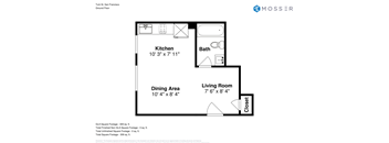 Floor Plan of 381 Turk St Unit 301 - Studio - San Francisco Apartments for Rent