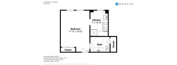 146 McAllister Unit - Studio Floor Plan 2