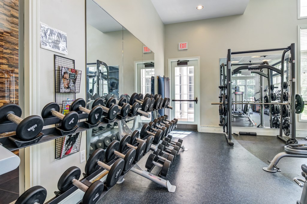 our state of the art fitness center is equipped with free weights and cardio equipment