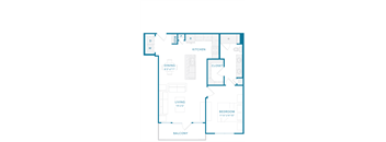 A blueprint of a house layout with labeled rooms.