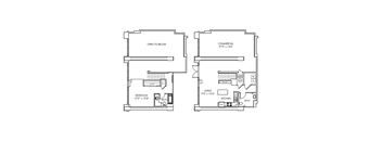 A floor plan shows a bedroom, a living area, a kitchen, a pantry, and a commercial space.